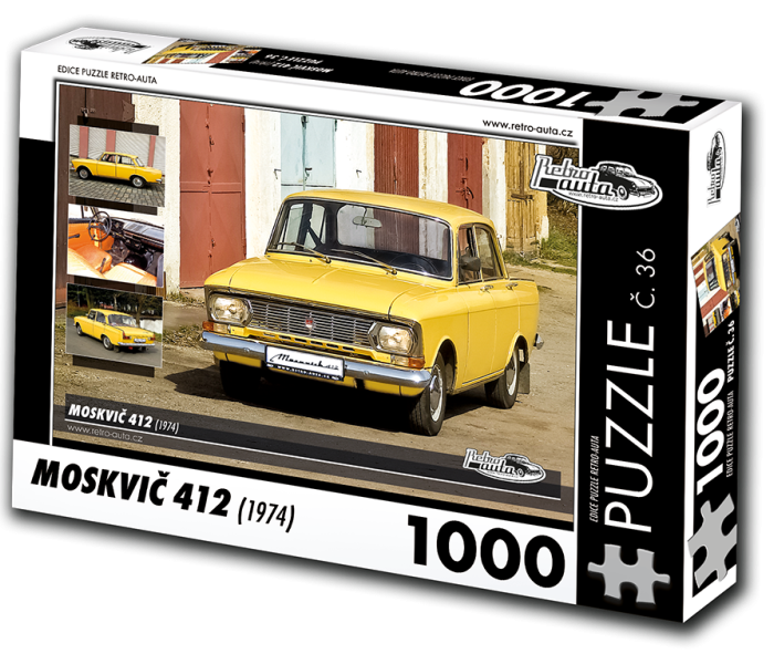 Puzzle - Retro-auta - Puzzle Moskvič 412 (1974)