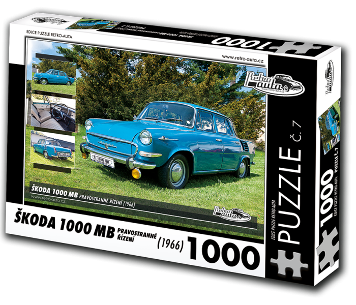 Puzzle - Retro-auta - Puzzle Škoda 1000 MB (1966)