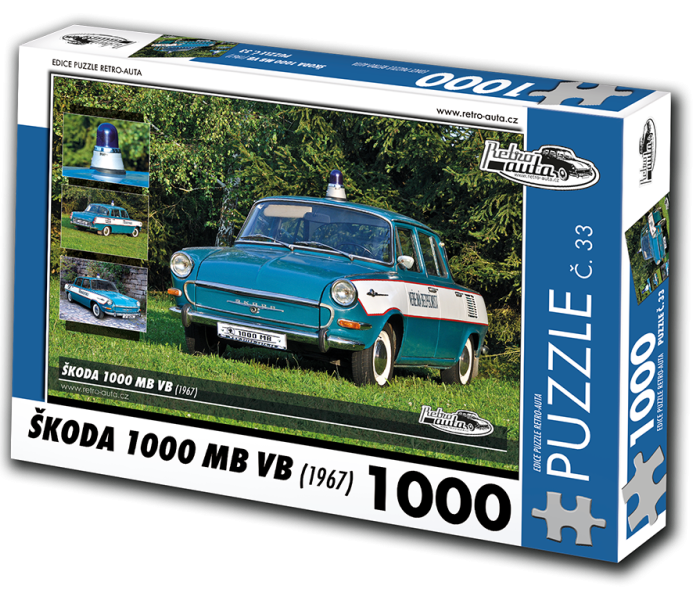 Puzzle - Retro-auta - Puzzle Škoda 1000 MB VB (1967)