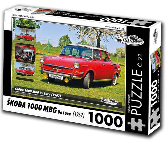 Puzzle - Retro-auta - Puzzle Škoda 1000 MBG De Luxe (1967)