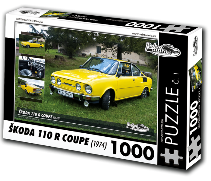 Puzzle - Retro-auta - Puzzle Škoda 110 R coupé (1974)