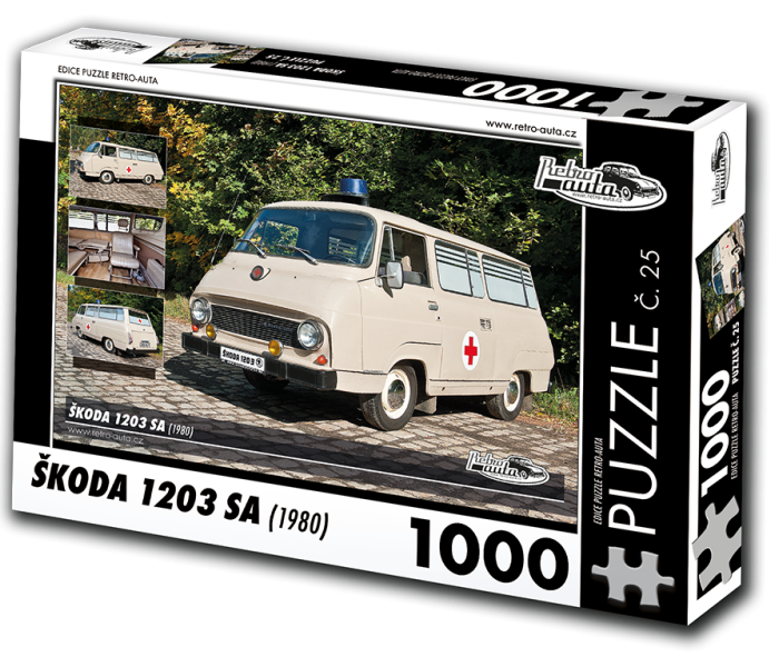 Puzzle - Retro-auta - Puzzle Škoda 1203 SA (1980)