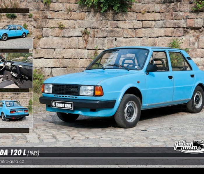 Puzzle - Retro-auta - Puzzle Škoda 120L (1985)