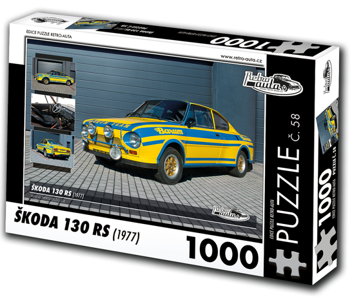Puzzle - Retro-auta - Puzzle Škoda 130 RS (1977)