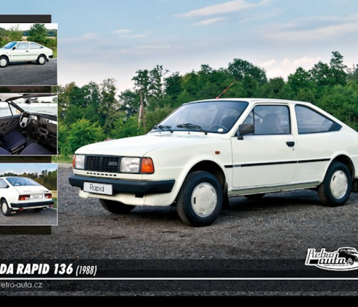 Puzzle - Retro-auta - Puzzle Škoda Rapid 136 (1988)