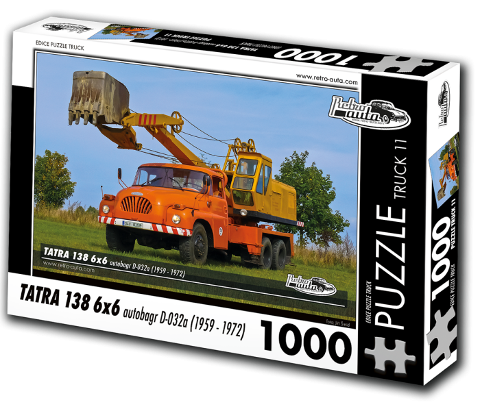 Puzzle - Retro-auta - Tatra 138 6x6 Autobagr D-032a (1959-1972)