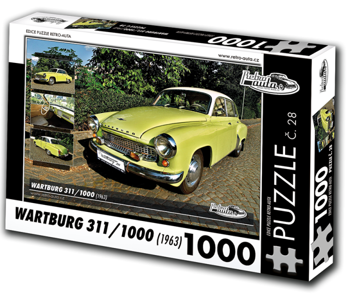 Puzzle - Retro-auta - Puzzle Wartburg 311/1000 (1963)