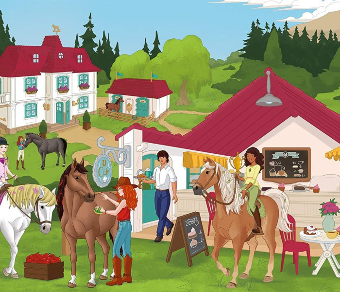 Puzzle - Schmidt - Na koňské farmě + figurka