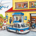 Puzzle - Schmidt - Policejní vrtulník + model vrtulníku