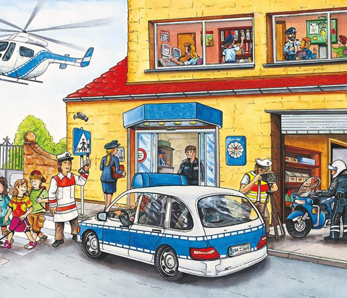 Puzzle - Schmidt - Policejní vrtulník + model vrtulníku