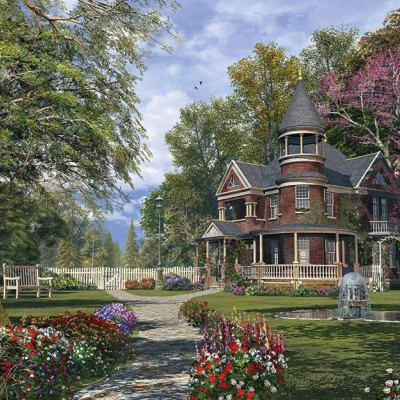 Venkovská rezidence s věžičkou