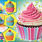 Puzzle - Trefl - Barevné dortíky - Panoramatické puzzle