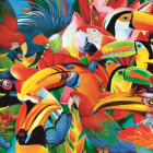 Puzzle - Trefl - Barevní ptáci