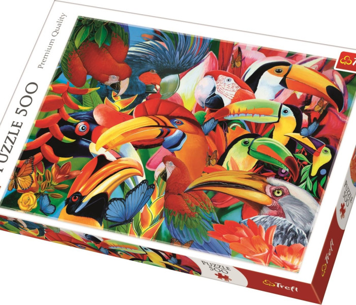 Puzzle - Trefl - Barevní ptáci