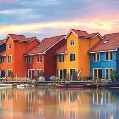 Groningen, Nizozemsko - Panoramatické puzzle