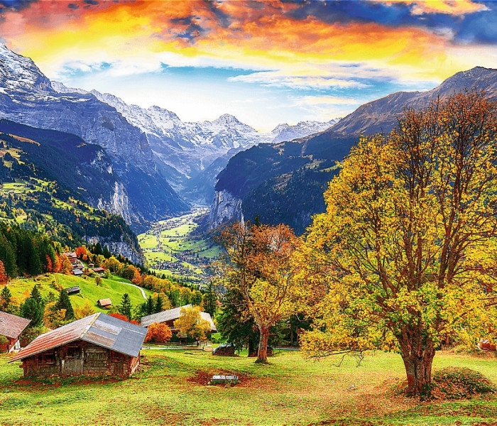 Puzzle - Trefl - Malebná alpská vesnička