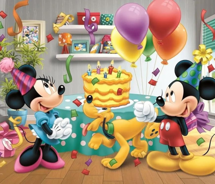 Puzzle - Trefl - Mickey a Minnie slaví narozeniny