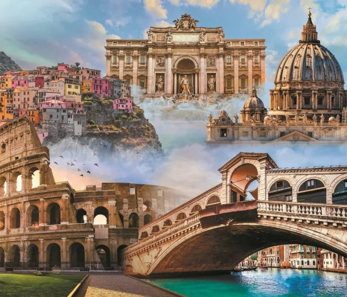 Puzzle - Trefl - Oblíbená místa: Itálie