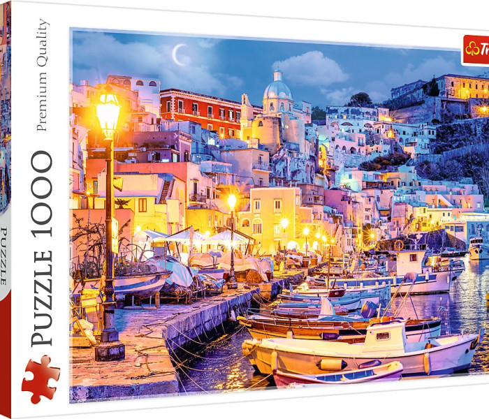 Puzzle - Trefl - Ostrov Procida v noci, Itálie