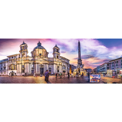 Piazza Navona, Řím - Panoramatické puzzle