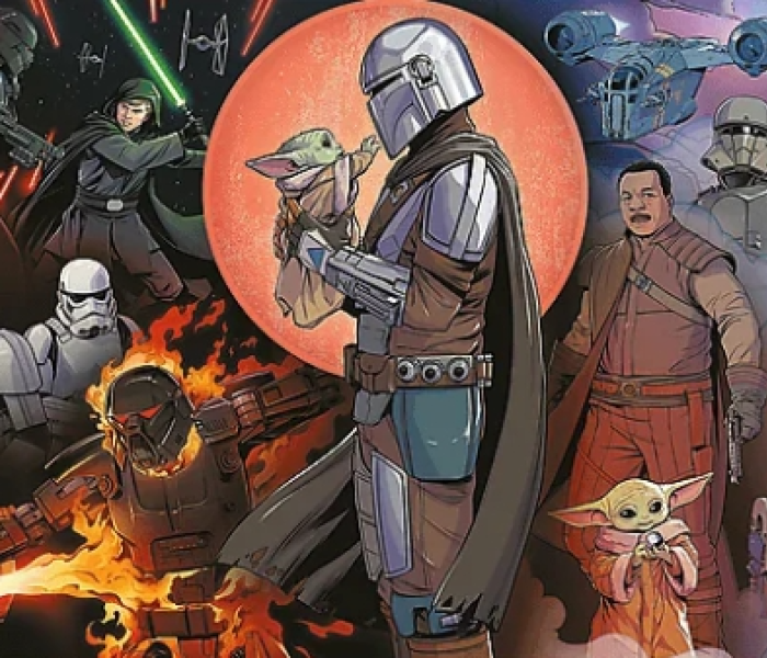 Puzzle - Trefl - The Mandalorian:Dobrodružství - Panoramatické puzzle