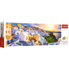 Puzzle - Trefl - Západ slunce na Santorini, Řecko - Panoramatické puzzle