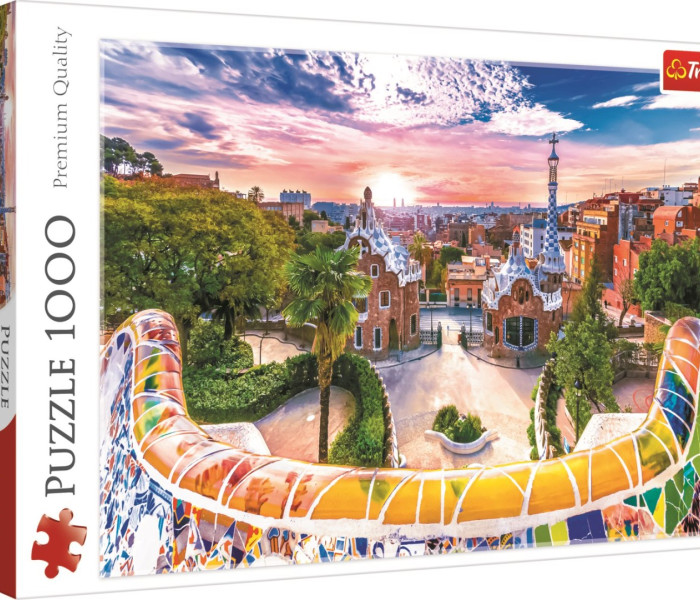 Puzzle - Trefl - Západ slunce nad Barcelonou, Španělsko