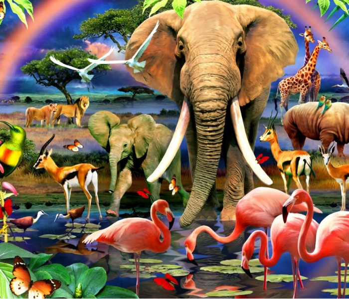 Puzzle - Bluebird - Africká savana