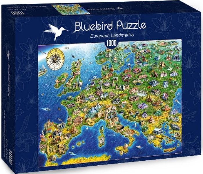 Puzzle - Bluebird - Evropské památky