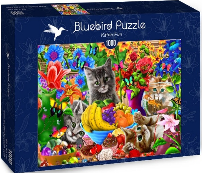 Puzzle - Bluebird - Hravá koťátka