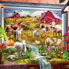 Puzzle - Bluebird - Malovaná farma