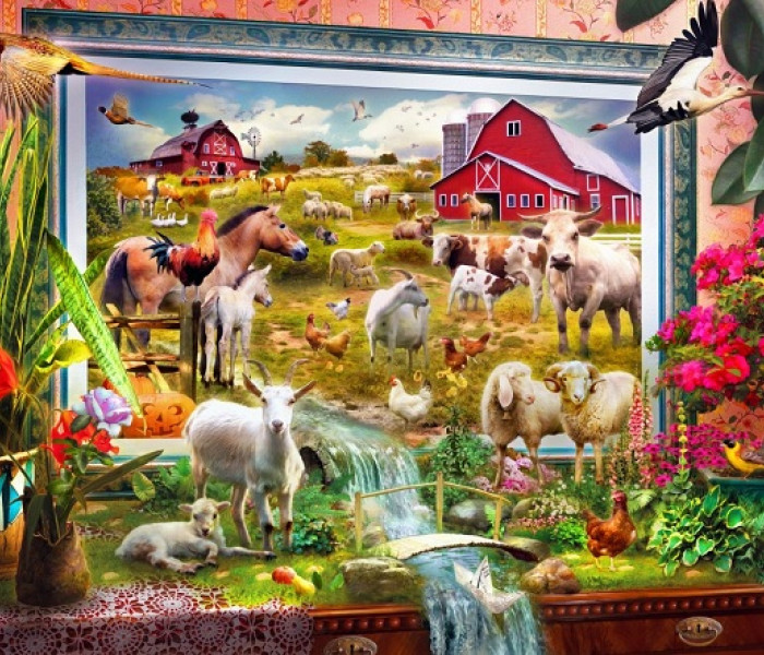 Puzzle - Bluebird - Malovaná farma