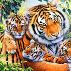 Puzzle - Bluebird - Tygří rodinka