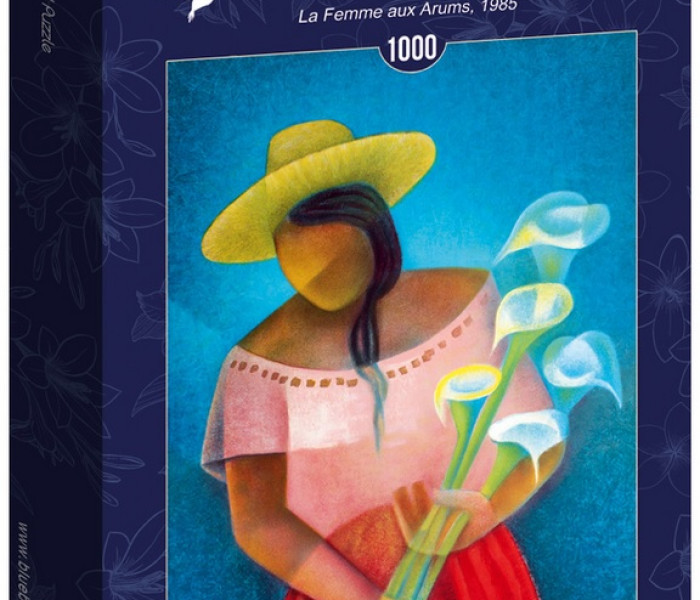 Puzzle - Bluebird - Žena s květy