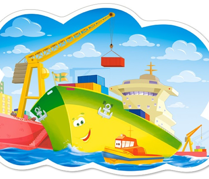 Puzzle - Castorland - Den v přístavu - Maxi