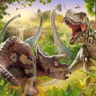 Puzzle - Castorland - Dinosauří boj