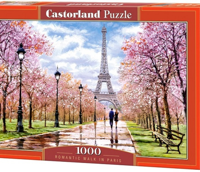 Puzzle - Castorland - Romantická procházka v Paříži