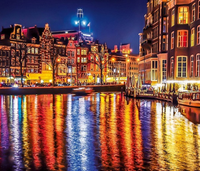 Puzzle - Clementoni - Světla Amsterdamu