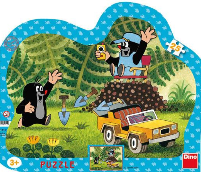 Puzzle - Dino - Krtek se žlutým autem