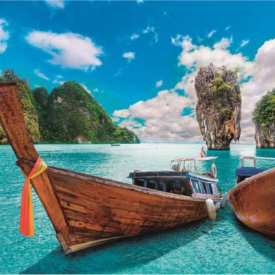 Zátoka na ostrově Phuket - Panoramatické puzzle