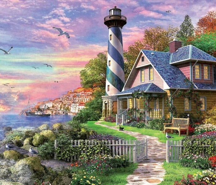 Puzzle - Educa - Maják ve skalní zátoce Rock Bay