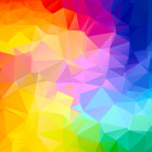 Puzzle - Enjoy - Polygonální barevná spirála