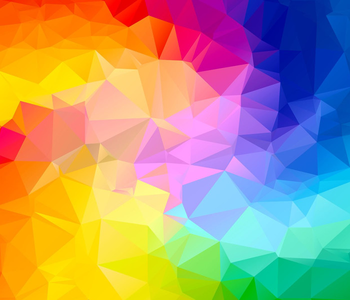 Puzzle - Enjoy - Polygonální barevná spirála