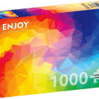 Puzzle - Enjoy - Polygonální barevná spirála