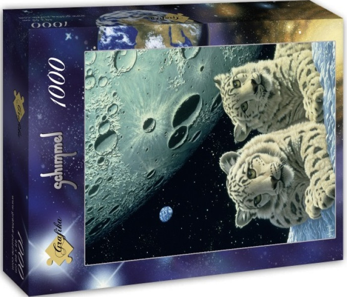 Puzzle - Grafika - Sněžní leopardi