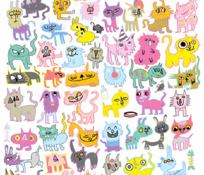 Puzzle - Heye - Čmáranice koček - Triangular puzzle