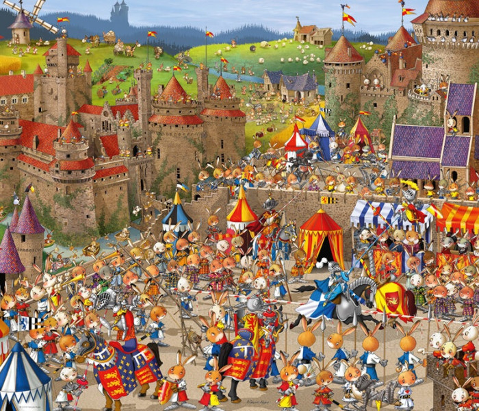 Puzzle - Heye - Králíčí turnaje - Triangular puzzle