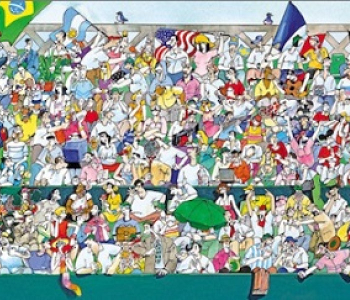 Puzzle - Heye - Sportovní fanoušci - Panoramatické puzzle