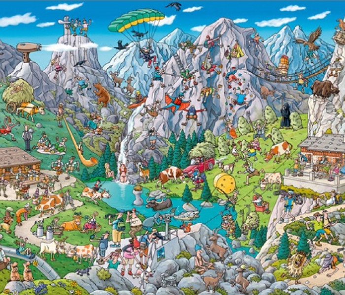 Puzzle - Heye - Zábava v Alpách - Triangular Puzzle