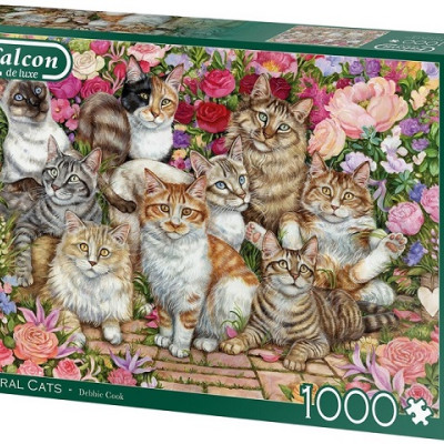 Kočky v květinách